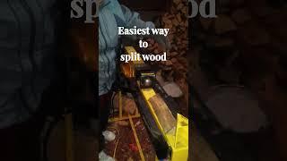 EASIEST WAY TO SPLIT WOOD  #shorts #homesteading #wood #firewood