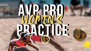 INSIDE AN AVP PRO WOMEN'S PRACTICE - Importance of Ball Control!