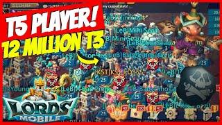 Lords Mobile ChaCha - T5 PLAYER + 12 MILLION T3! 
