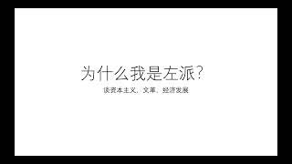 （扮演左）为什么我是左派？——谈资本主义，文革，经济发展