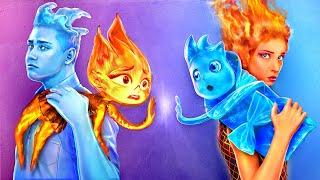 Faísca e Gota de Elementos tem Filhos! Fogo vs  Água Truques para Pais!