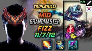 Fizz Mid Build Lich Bane Electrocute - LOL KR GrandMaster Patch 14.18