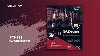 How to Create a Professional Fitness Poster Design I Photoshop cc I hridoyhtd