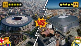 Barcelona’s Camp Nou vs Real Madrid’s Santiago Bernabeu – Stadium Comparison & Rating!