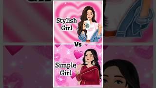 Stylish girl V's simple Girl/makeup/nail/dress/heel/necklace/The secret dress