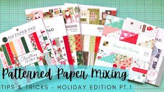 Patterned Paper Mixing Tips: Holiday Edition Pt 1 | Combining Prints for Christmas Cards w/ Samples