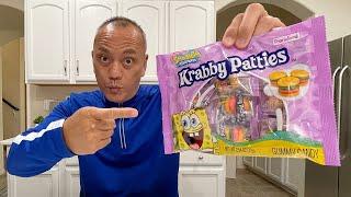  ASMR SPONGEBOB SQUAREPANTS KRABBY PATTIES GUMMY CANDY AND EATING SOUNDS  #asmr #short