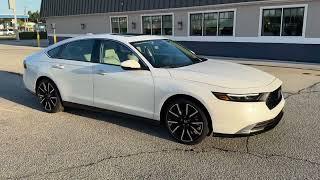 2024 Honda Accord Hybrid Touring-Platinum White Pearl w/Gray Leather-Under $40K!
