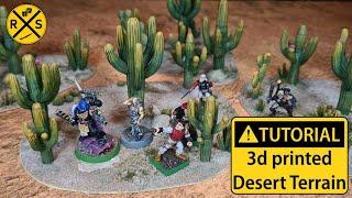 DIY Desert / Cactus terrain pieces for your Wargames - Terrain HowTo Tutorial