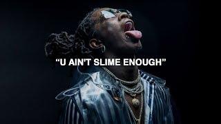 Young Thug - U Ain't Slime Enough (ft. Karlae & Duke) [Official Visualizer]