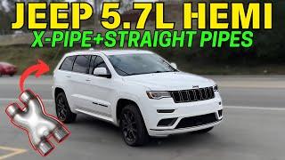 2020 Jeep Grand Cherokee 5.7L HEMI V8 Exhaust Sound w/ X-Pipe & Straight Pipes!