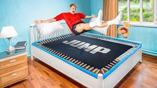 I Turned my Bed into a Trampoline!