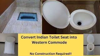 Portable Indian toilet to western Commode converter for elderly, knee pain|Portable Commode toilet