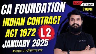 L 2 I Indian Contract Act 1872 CA Foundation Business Law I Free CA Foundation Classes on YouTube