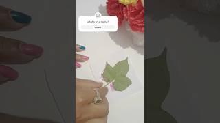what's your name comment below #diy#leaf art