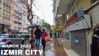 Rainy Day Izmir City 4K Virtual Walking Tour 2023 Turkey | Exploring Güzelyalı