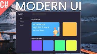 WPF C# Professional Modern Flat UI Tutorial