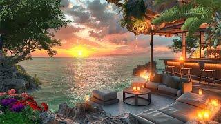 Entrancing Sunset Beach with Tranquil Ocean Sounds | Sleep Sounds & Peaceful Ambiance | 10 Hours