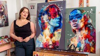 Spend a month in my studio ~ Cozy art vlog | Paint with me