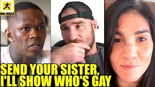 Israel Adesanya fires back at people calling him GAY,Sean Strickland rips David Goggins,Irene Aldana