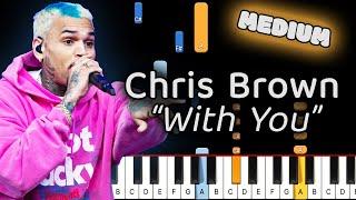 Learn To Play With You Chris Brown on Piano! (Medium)