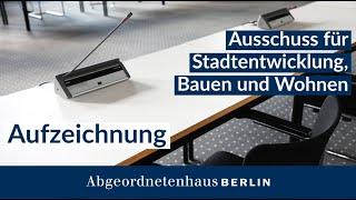 45. Sitzung des Ausschusses für Stadtentwicklung, Bauen und Wohnen am 25.11.2024