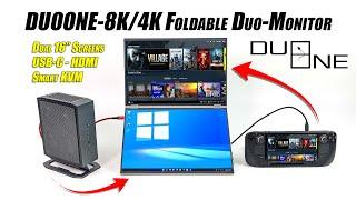 The All-New DUOONE Is An 8K/4K Foldable Dual Monitor- Hands-On Test