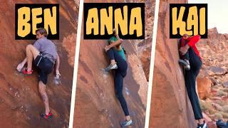 Climbing the (nearly) IMPOSSIBLE slab in Red Rocks  with Kai Lightner & Ben Hanna