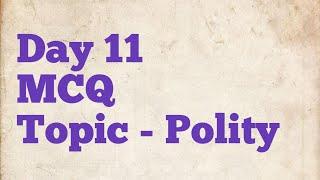 Daily mcq Day 11 Polity UPSC Prelims #shorts