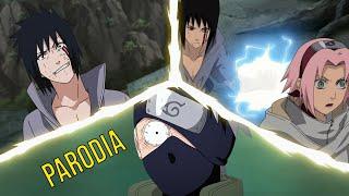 SASUKE VS KAKASHI y EL CHIDORI a SAKURA - Parodia