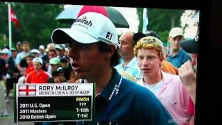 eyebrow kid during rory mcilroy interview - full video HD