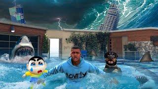 Franklin and Shinchan Survived Tsunami & save Los Santos In GTA 5!