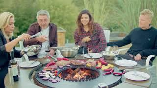 Fire pit table bbq AHOS. Стол барбекю и костровая чаша АХОС