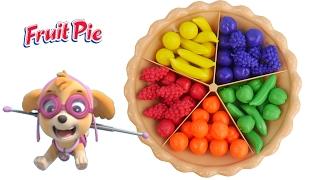 Paw Patrol Skye learns colors with fruits