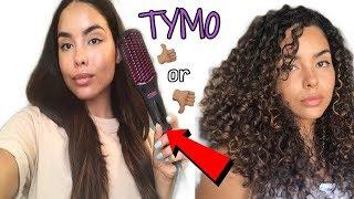 STRAIGHTENING HAIR WITH TYMO BRUSH - YALIANA ENID TESTING