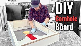 It costs $1200, I built it for $50! DIY Cornhole Board made of concrete