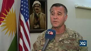 Maj  Gen  Eric T  Hill, SOJTF OIR commander, speaks to Kurdistan 24