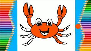 Draw cute Crab