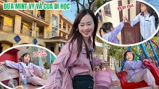 Lần Đầu Em Mint Vy Đi Học Sớm Nhất Trường Và Cùng Mẹ Hà Hà Hí Khám Phá Lớp Học Của Cua