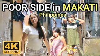 BEHIND THE MODERN CITY | Walk on Secret Poor Neighborhood in Cembo Makati City Philippines [4K] 