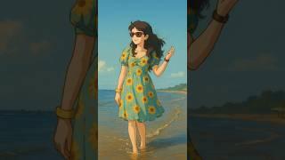 Tried Ghibli Trend #ghibli #trending #best #beach #goa #kokan #westernwear #beauty #marathimulgi