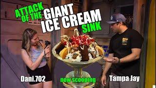 Giant Ice Cream Sink Sundae Challange with Dani.702 - Disney World! Galaxy's Edge Announcement!
