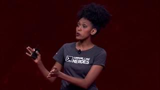 Saron Yitbarek of CodeNewbie at Red Hat Summit 2018