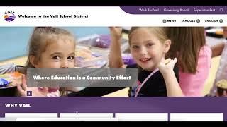 Vail School District New Website