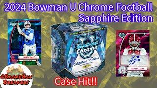 Case Hit and SPs galore  2024 Bowman Chrome Sapphire University Football  Hobby Box - review