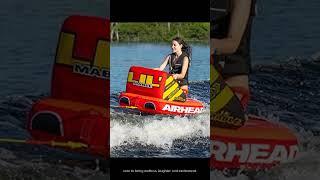 Ultimate Towable Tube for 4 Riders Dual Tow Points Speed Valve - Perfect for Boat Fun