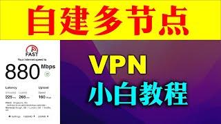 自建多节点VPN，小白搭建教程，翻墙不求人！