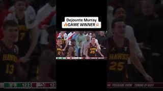 Dejounte Murray's Buzzer-Beater Madness Against Celtics #dejountemurray #nba #atlantahawks #sports