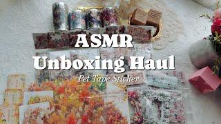 ASMR  Unboxing Haul Pet Tape Sticker #asmr #unboxing