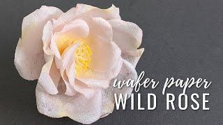 How to make Wafer Paper Wild Rose | Florea Cakes